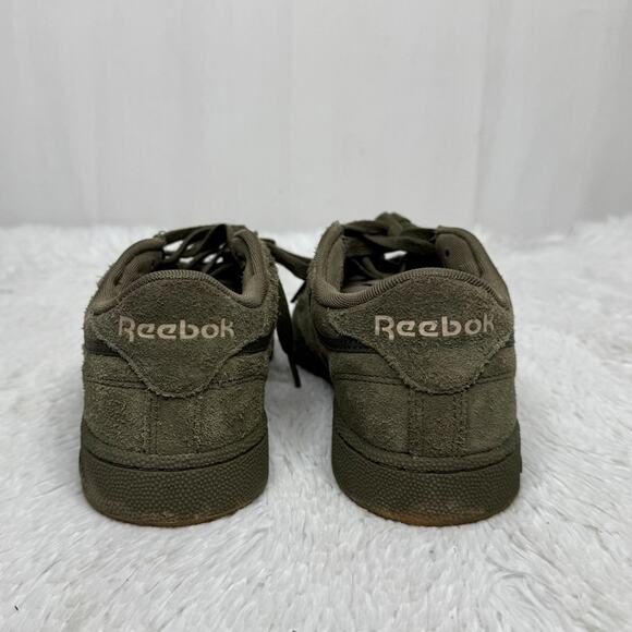 REEBOK / Club C 85 army green leather sneakers / M6 W7.5 - Picture 6 of 9